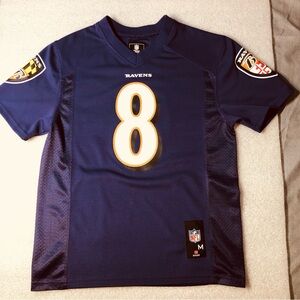 Baltimore Ravens #8 Lamar Jackson Purple Jersey Sz M 10/12 NFL Apparel EUC